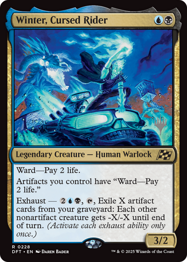 Winter, Cursed Rider (Promo Pack) [Aetherdrift Promos] Magic: The Gathering