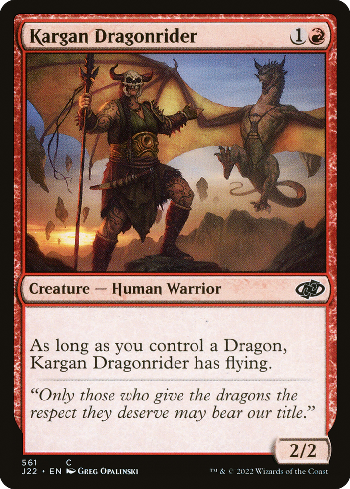 Kargan Dragonrider [Jumpstart 2022] Magic: The Gathering