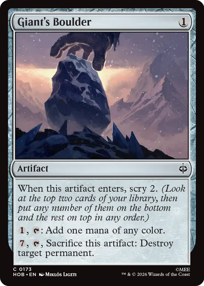 Giant's Boulder [The Hobbit] Magic: The Gathering
