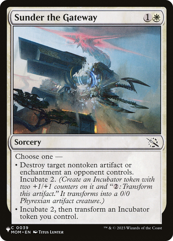 Sunder the Gateway [The List] Magic: The Gathering