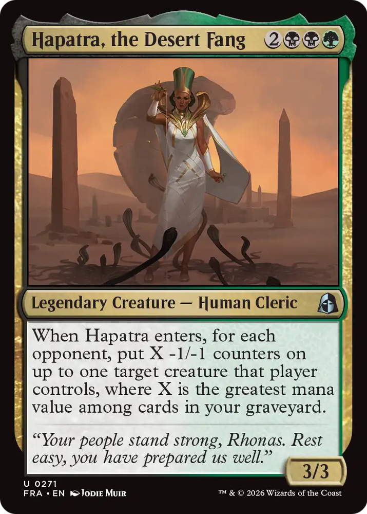 Hapatra, the Desert Fang [Reality Fracture] Magic: The Gathering
