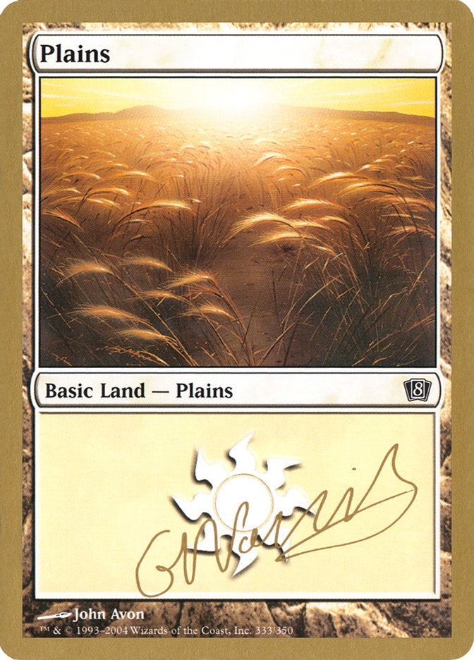 Plains (gn333) (Gabriel Nassif) [World Championship Decks 2004] Magic: The Gathering