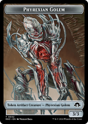Servo // Phyrexian Golem Double-Sided Token [Modern Horizons 3 Tokens] Magic: The Gathering