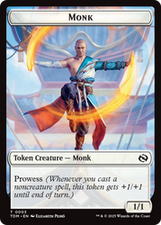 Elemental (0027) // Monk Double-Sided Token [Tarkir: Dragonstorm Commander Tokens] Magic: The Gathering