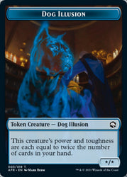 Dog Illusion // Boo Double-Sided Token [Dungeons & Dragons: Adventures in the Forgotten Realms Tokens] Magic: The Gathering