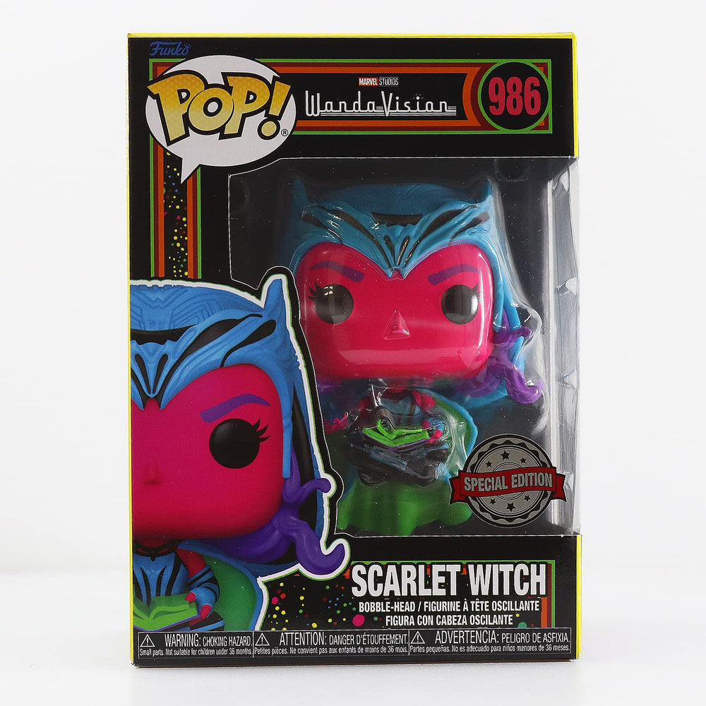 Funko Pop Marvel Scarlet Witch with Darkhold Book Black Light Special Edition Exclusive FUNKO