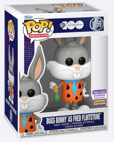 Funko Pop Animation Looney Tunes Bugs Bunny as Fred Flintstone SDCC 2023 Summer Convention FUNKO