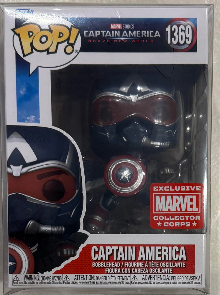 POP Funko Marvel Collector Corps 85th Anniversary ExclusiveCaptain America Brave New World Captain America #1369 w/Acrylic Case FUNKO