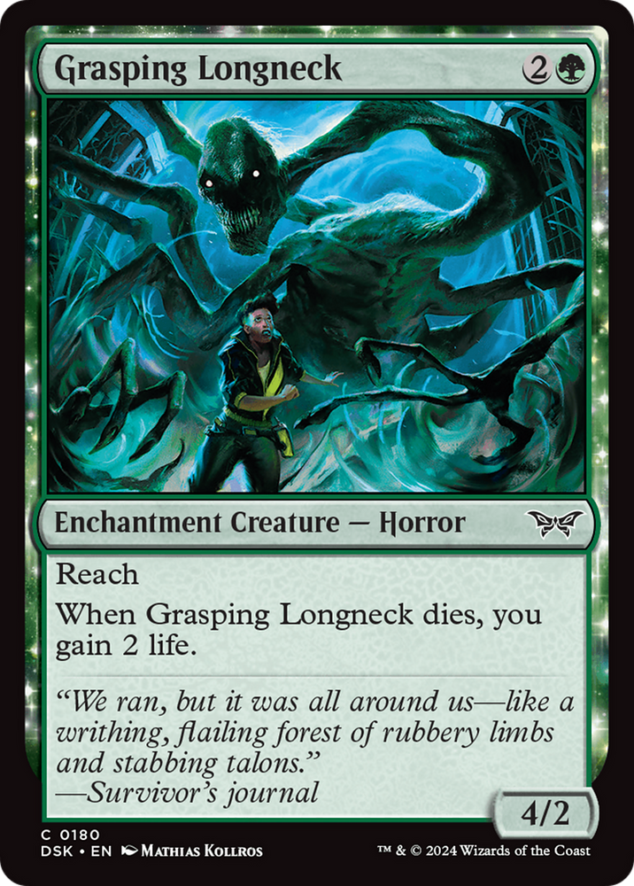 Grasping Longneck [Duskmourn: House of Horror] Magic: The Gathering