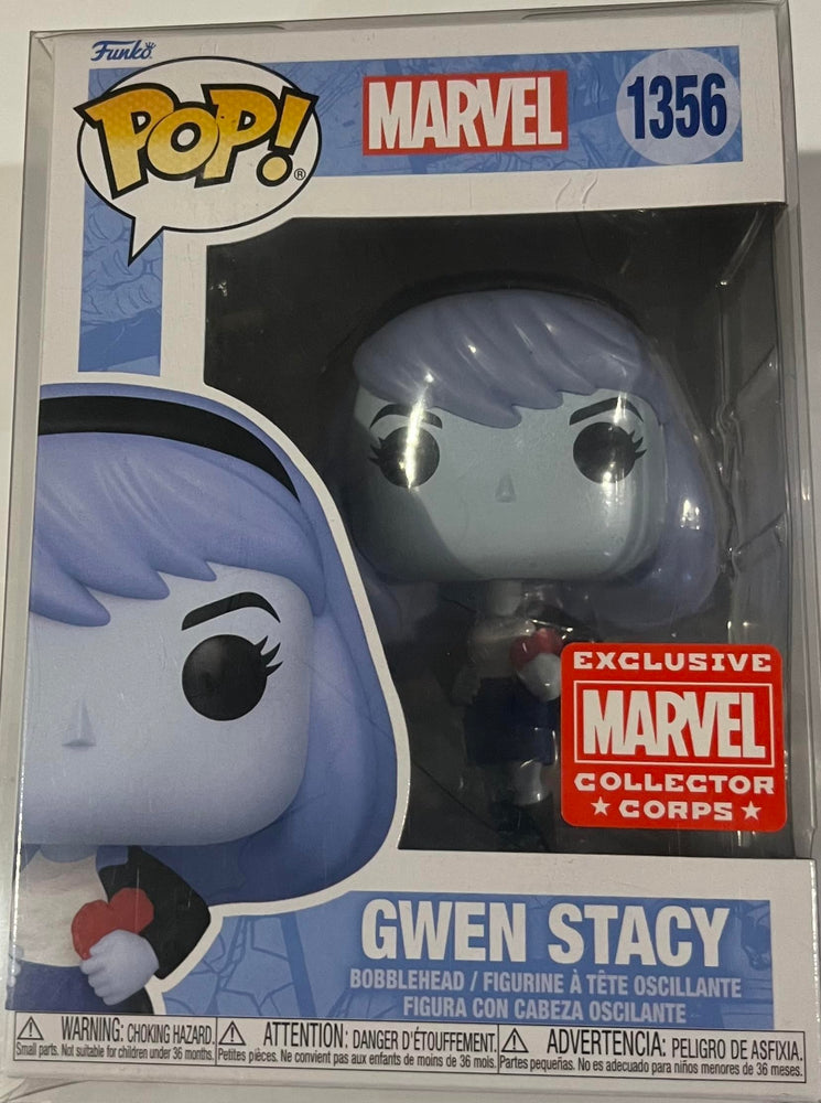 POP! Funko Marvel Collector Corps Exclusive Spider-Man Blue Gwen Stacy #1356 w/Acrylic Case! FUNKO