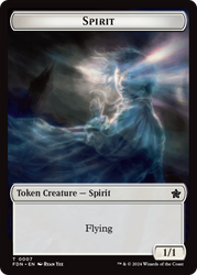 Spirit // Cat (0001) Doubled-Sided Token [Foundations Tokens] Magic: The Gathering