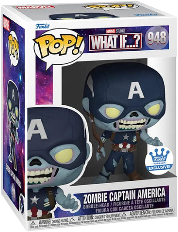 Funko 58254 Pop! Marvel: What If - Zombie Captain America Exclusive #948 FUNKO