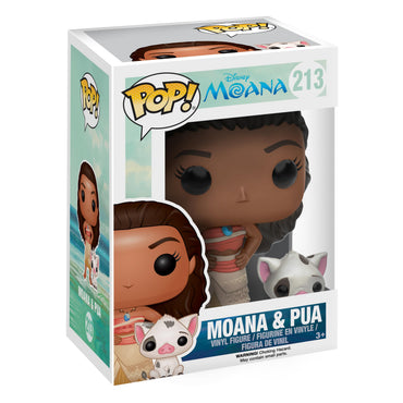 Funko POP Disney: Moana - Moana & Pua Action Figure, Brown, Standard FUNKO