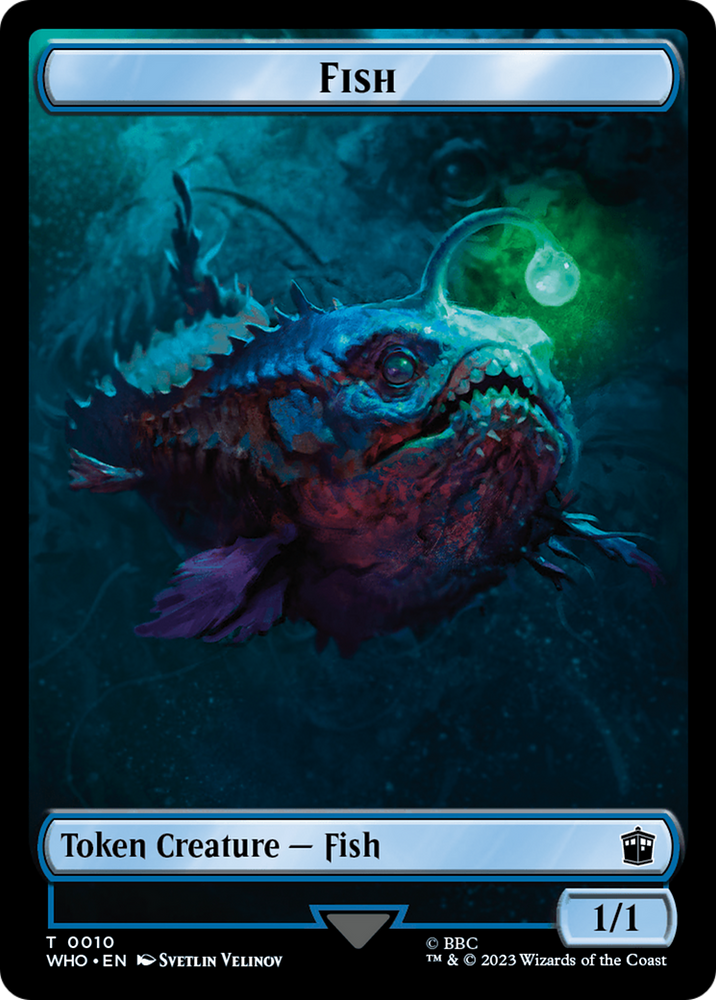 Fish // Beast Double-Sided Token [Doctor Who Tokens] Magic: The Gathering