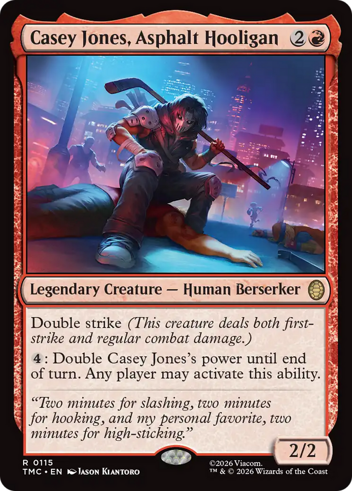 Casey Jones, Asphalt Hooligan [Teenage Mutant Ninja Turtles Commander] Magic: The Gathering