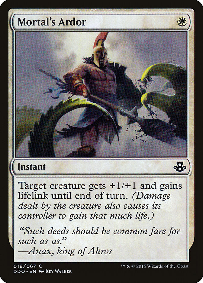 Mortal's Ardor [Duel Decks: Elspeth vs. Kiora] Magic: The Gathering