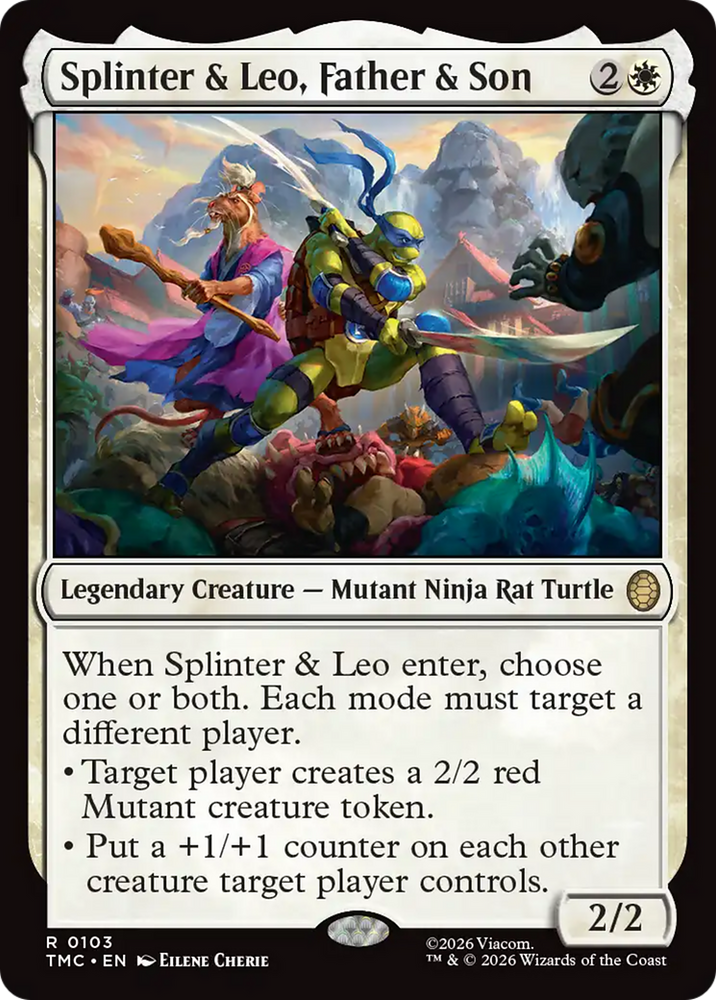 Splinter & Leo, Father & Son [Teenage Mutant Ninja Turtles Commander] Magic: The Gathering