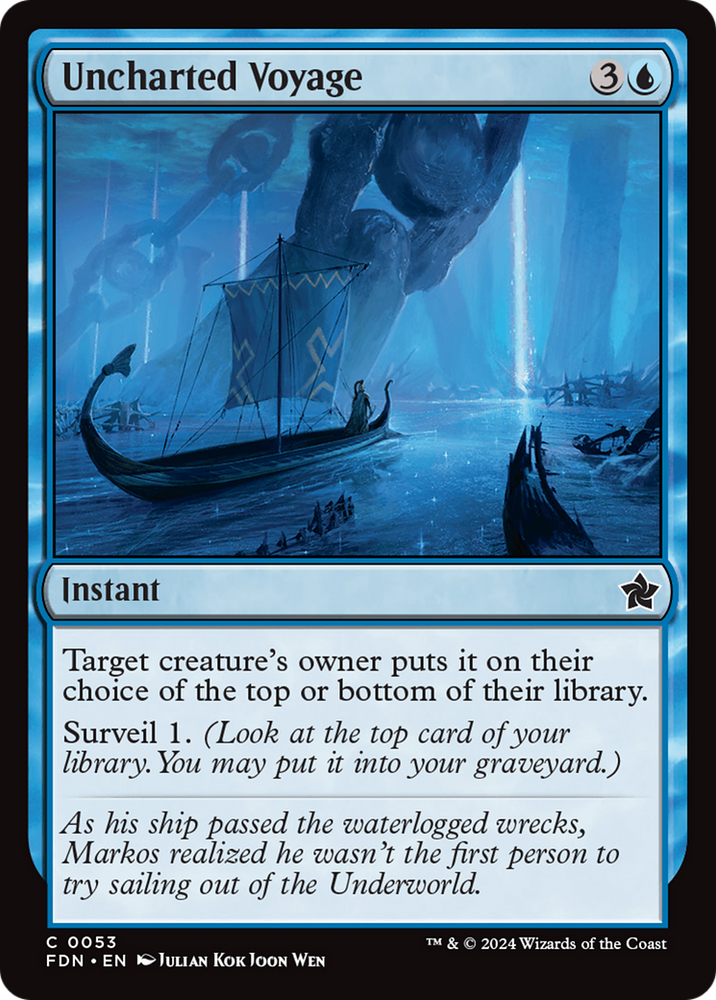 Uncharted Voyage [Foundations] Magic: The Gathering