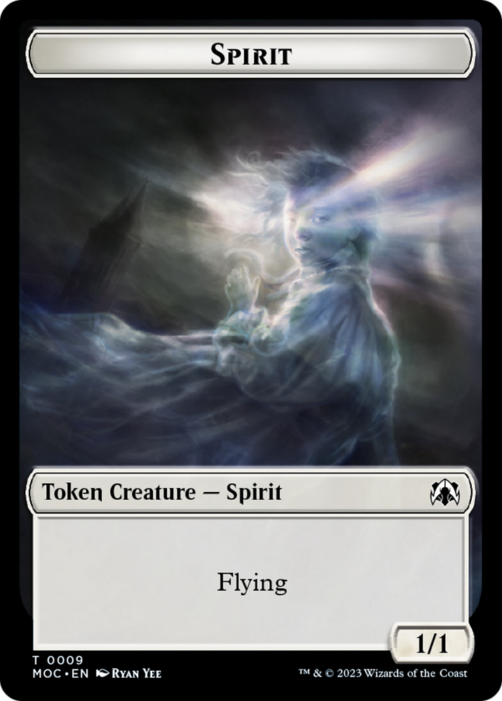 Spirt (9) // Treasure Double-Sided Token [March of the Machine Commander Tokens] Magic: The Gathering