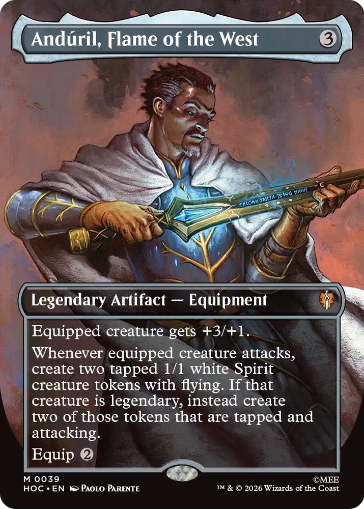 Anduril, Flame of the West (Borderless) [The Hobbit: Eternal-Legal] Magic: The Gathering