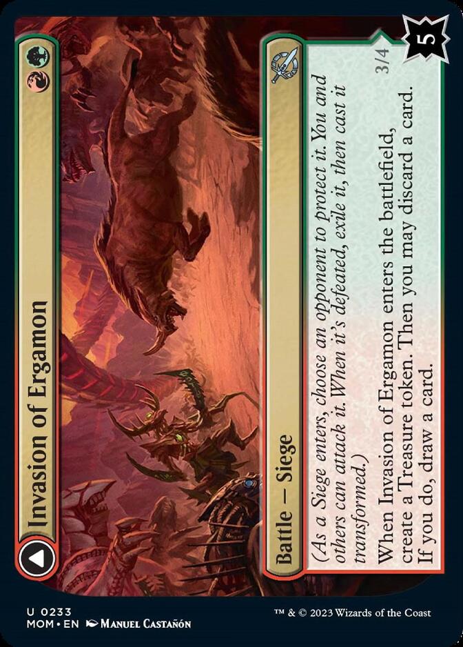 Invasion of Ergamon // Truga Cliffcharger [March of the Machine] Magic: The Gathering