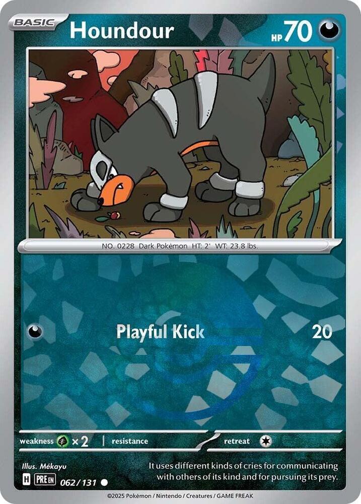 Houndour (062/131) (Poke Ball Pattern) [Scarlet & Violet: Prismatic Evolutions] Pokémon