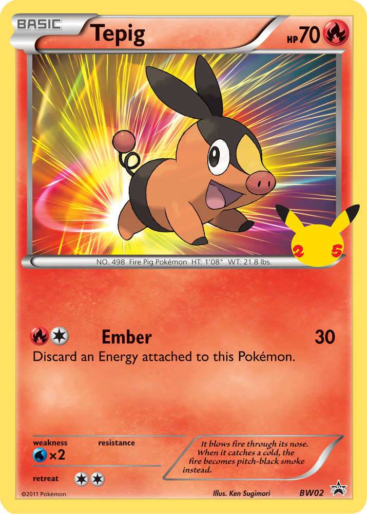 Tepig (BW02) (Jumbo Card) [First Partner Pack] Pokémon