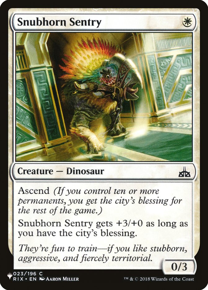 Snubhorn Sentry [The List] Magic: The Gathering