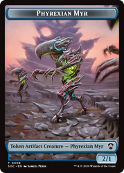 Elemental (0021) // Phyrexian Myr Double-Sided Token [Secrets of Strixhaven Commander Tokens] Magic: The Gathering