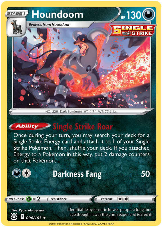 Houndoom (096/163) (Theme Deck Exclusive) [Sword & Shield: Battle Styles] Pokémon