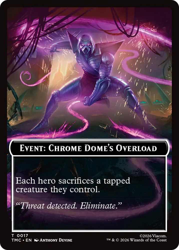 Event: Chrome Dome's Overload [Teenage Mutant Ninja Turtles Commander Tokens] Magic: The Gathering
