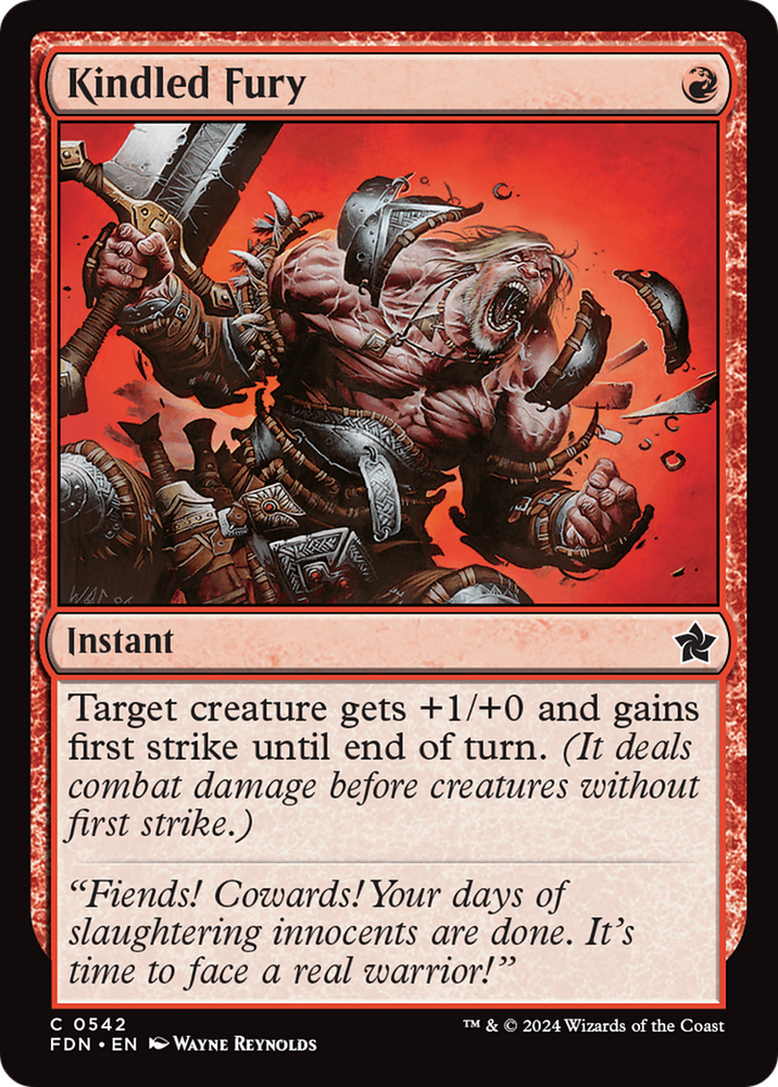 Kindled Fury [Foundations] Magic: The Gathering