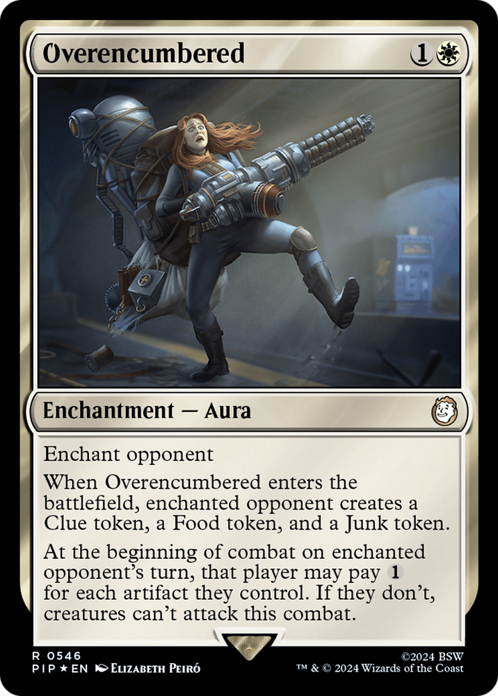 Overencumbered (Surge Foil) [Fallout] Magic: The Gathering