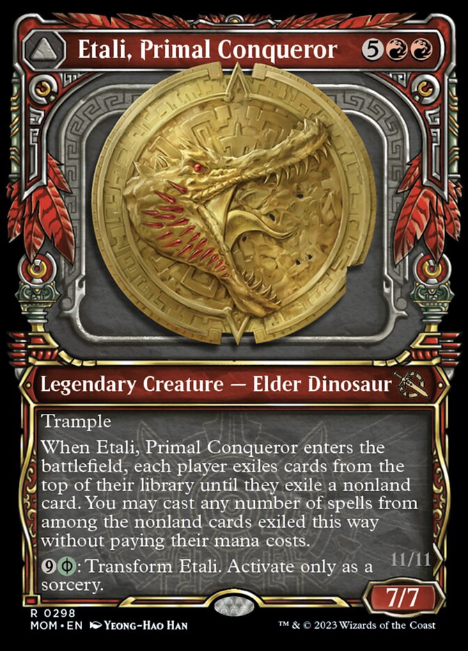 Etali, Primal Conqueror // Etali, Primal Sickness (Showcase Planar Booster Fun) [March of the Machine] Magic: The Gathering