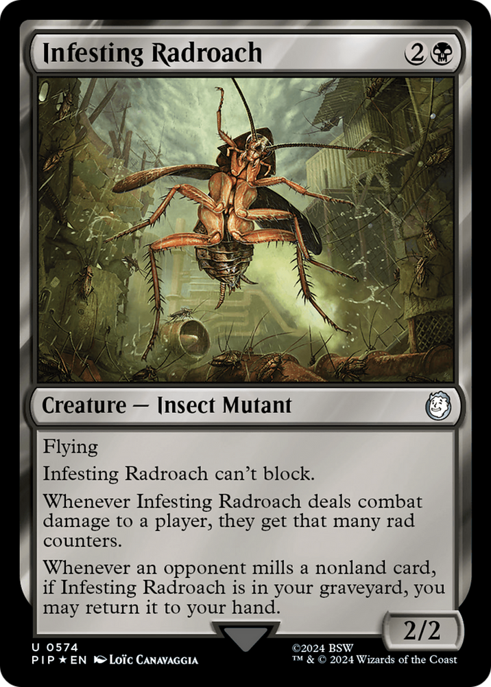 Infesting Radroach (Surge Foil) [Fallout] Magic: The Gathering