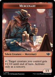 Mercenary // Golem Double-Sided Token [Outlaws of Thunder Junction Tokens] Magic: The Gathering