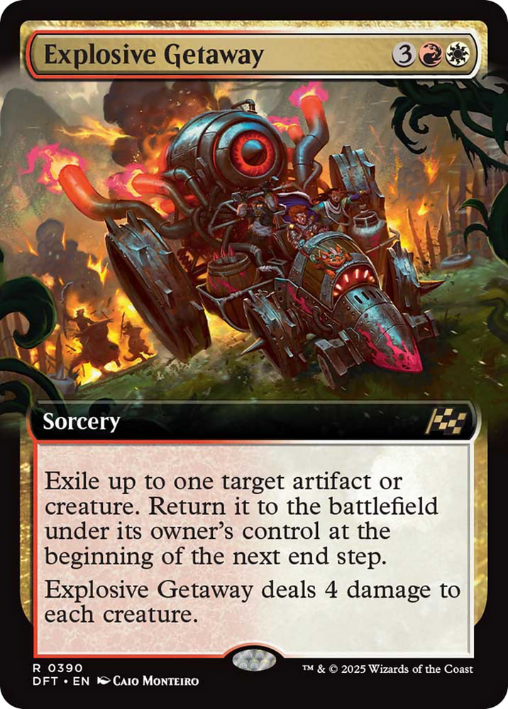 Explosive Getaway (Extended Art) [Aetherdrift] Magic: The Gathering