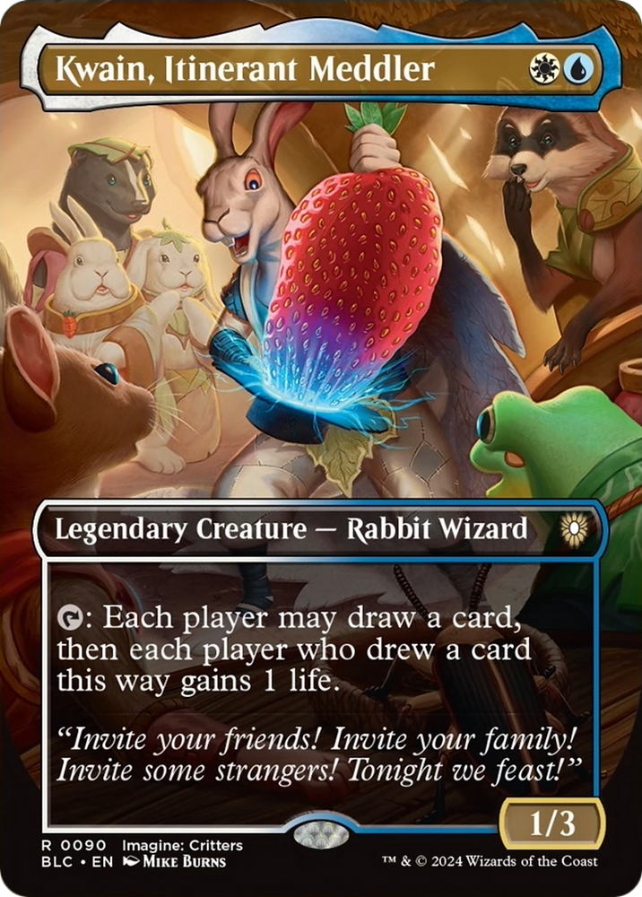 Kwain, Itinerant Meddler (Borderless) [Bloomburrow Commander] Magic: The Gathering