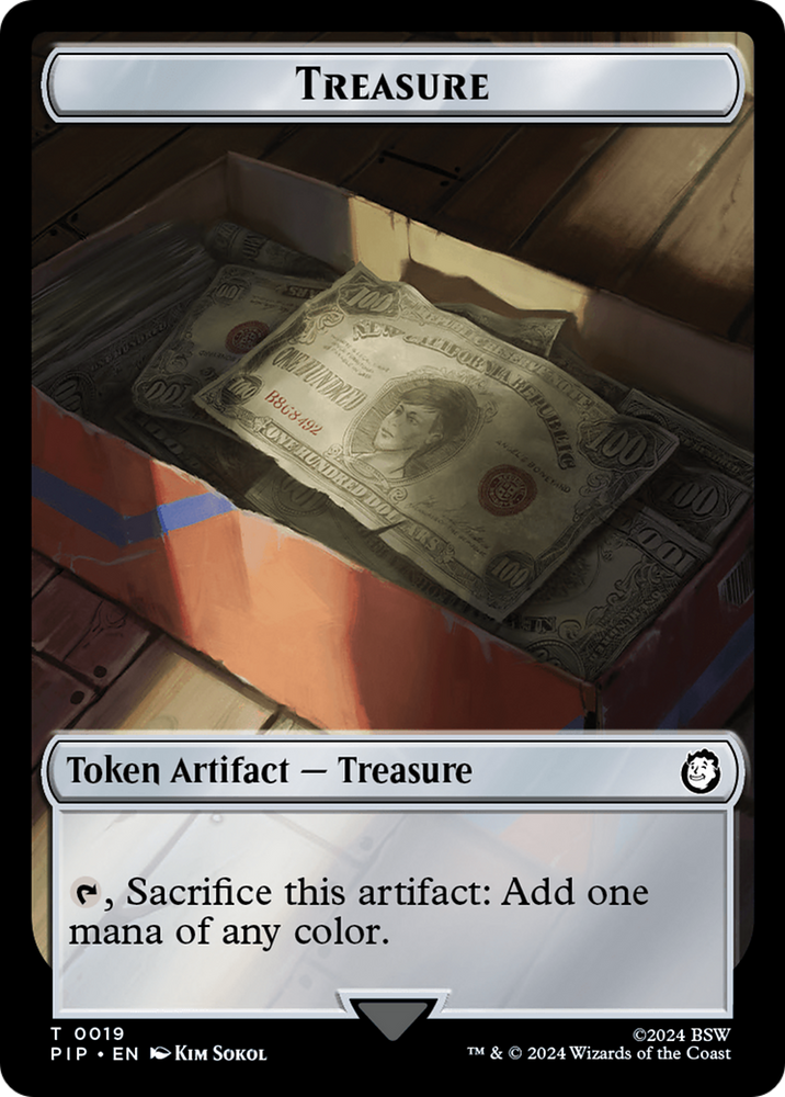 Treasure (0019) // Zombie Mutant Double-Sided Token [Fallout Tokens] Magic: The Gathering
