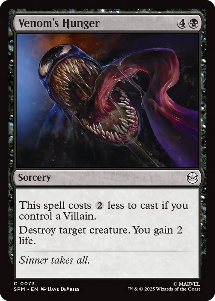 Venom's Hunger [Marvel's Spider-Man] Magic: The Gathering