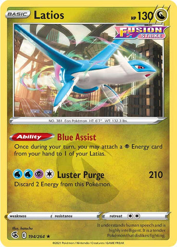 Latios (194/264) [Sword & Shield: Fusion Strike] Pokémon