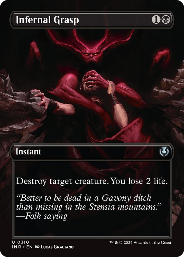 Infernal Grasp (Borderless) [Innistrad Remastered] Magic: The Gathering