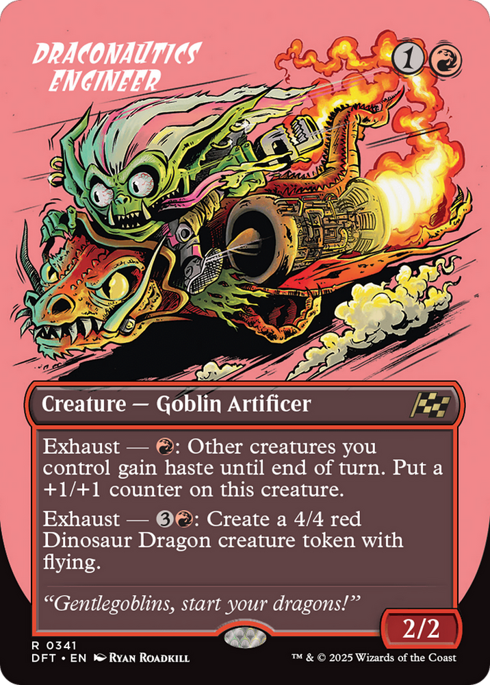 Draconautics Engineer (Borderless) [Aetherdrift] Magic: The Gathering