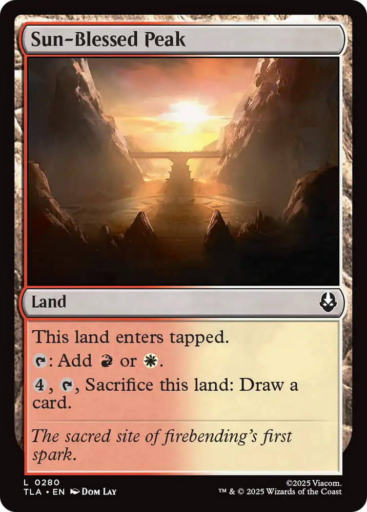 Sun-Blessed Peak [Avatar: The Last Airbender] Magic: The Gathering