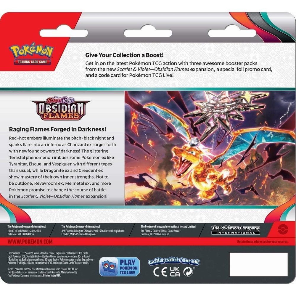 Scarlet & Violet: Obsidian Flames - 3-Pack Blisters (Houndstone) Pokémon
