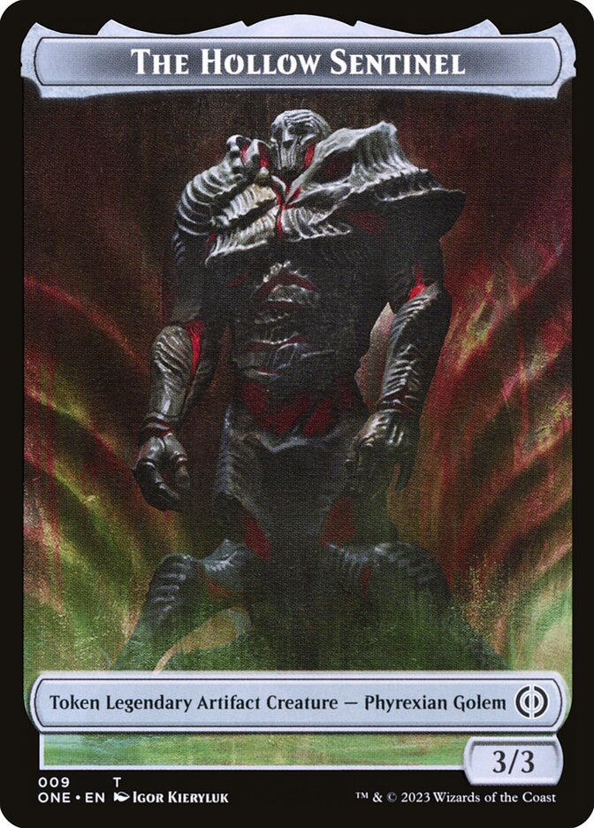 Phyrexian Goblin // The Hollow Sentinel Double-Sided Token [Phyrexia: All Will Be One Tokens] Magic: The Gathering