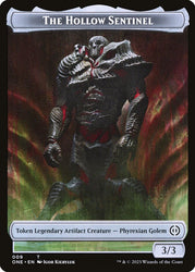 Phyrexian Goblin // The Hollow Sentinel Double-Sided Token [Phyrexia: All Will Be One Tokens] Magic: The Gathering