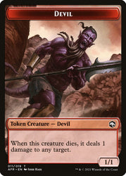 Devil // Faerie Dragon Double-Sided Token [Dungeons & Dragons: Adventures in the Forgotten Realms Tokens] Magic: The Gathering