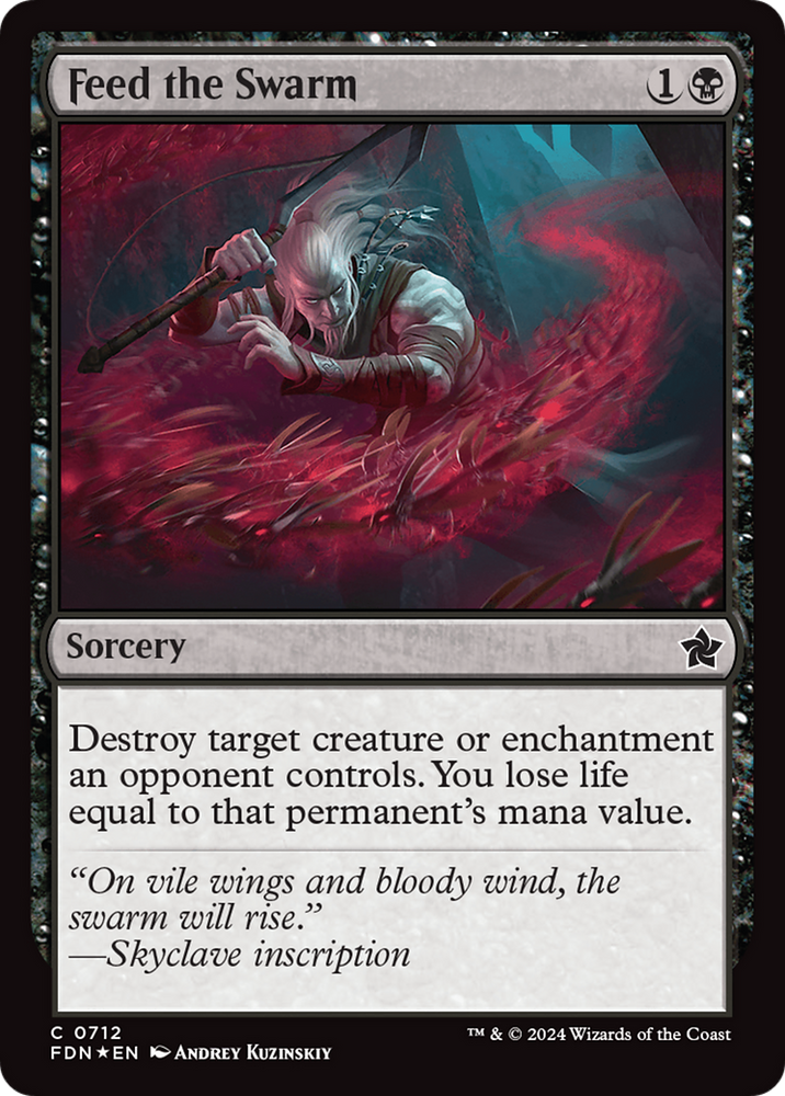 Feed the Swarm [Foundations] Magic: The Gathering