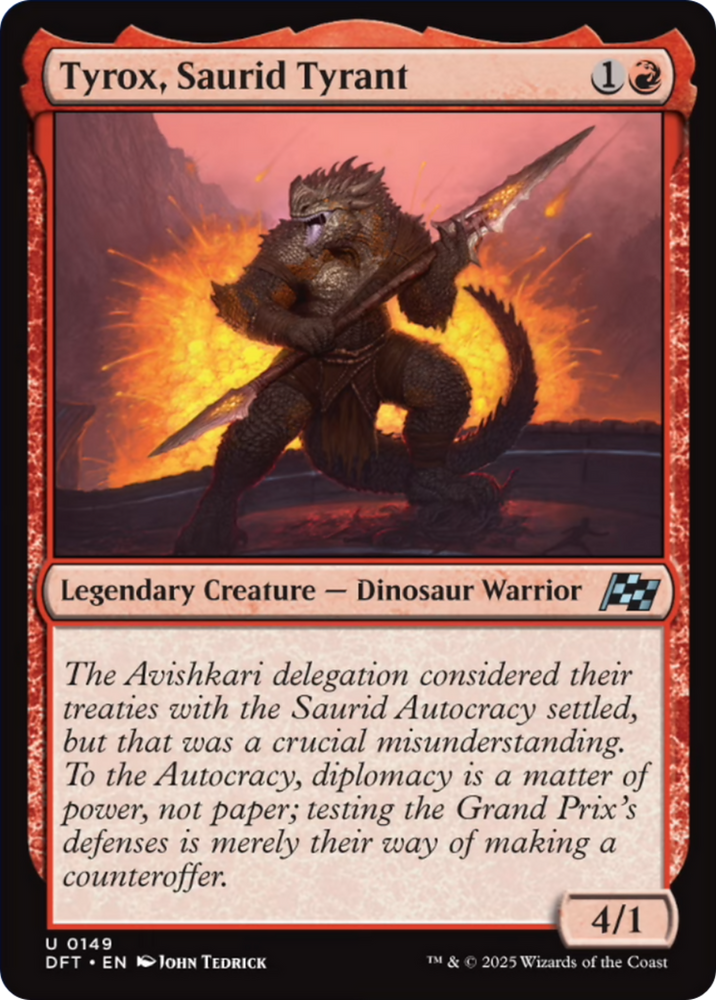 Tyrox, Saurid Tyrant [Aetherdrift] Magic: The Gathering
